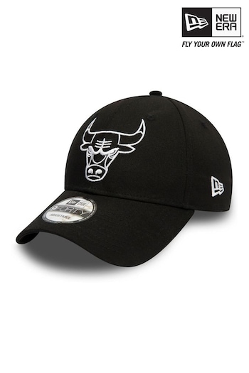 New Era® Chicago Bulls Essential Outline Black 9FORTY Cap (B27811) | £23