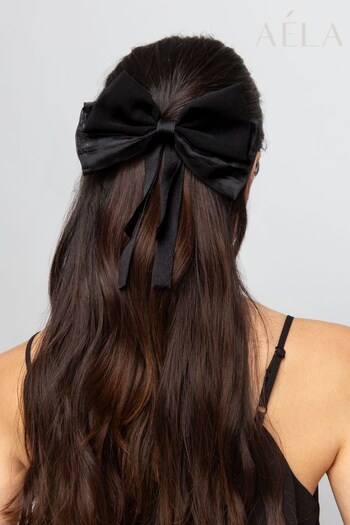 Aela Large Black Hair Bow (B27897) | £8.50
