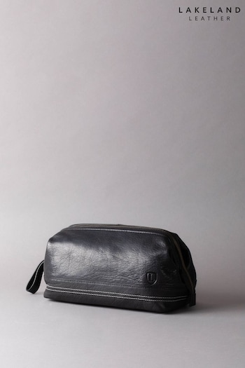 Lakeland Leather Keswick Leather Wash Black Bag (B27898) | £50