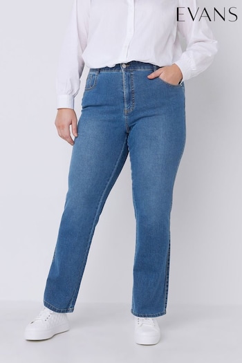 Evans Curve Fit Blue Straight Jeans (B27910) | £36