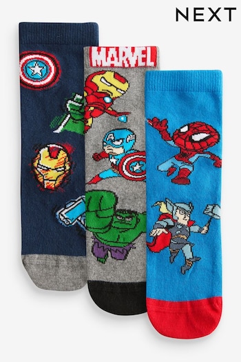 Marvel Avengers Superhero License Cotton Rich Socks 3 Pack (B27928) | £10 - £13