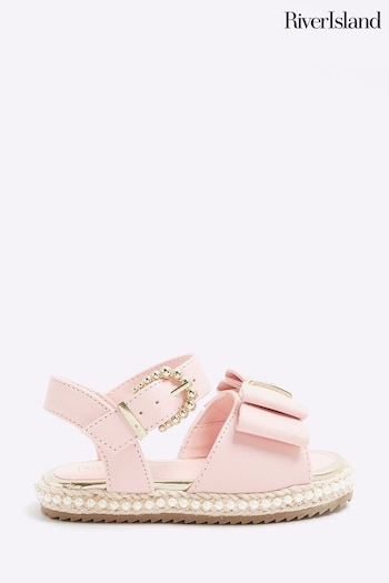 River Island Pink Girls 3D Bow Espadrille (B28025) | £16