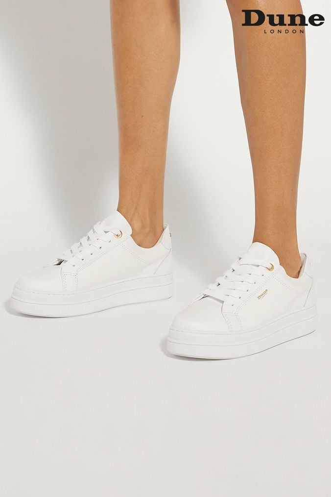Dune ladies white trainers top