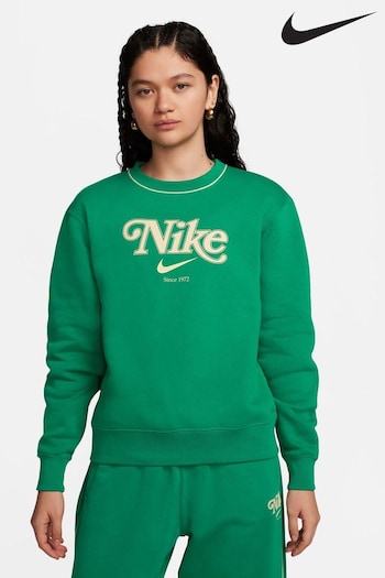 Nike Green Logo Crew Sweat Top (B28211) | £60
