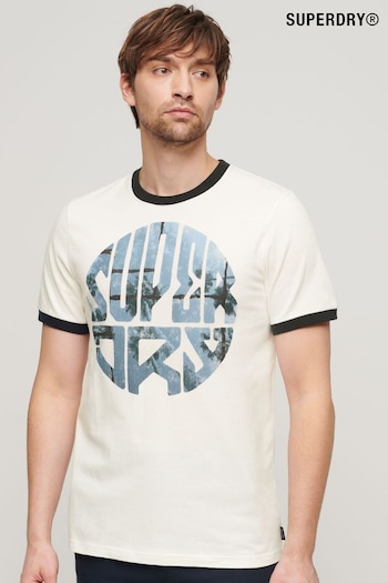 Superdry White Photographic Logo T-Shirt (B28265) | £30