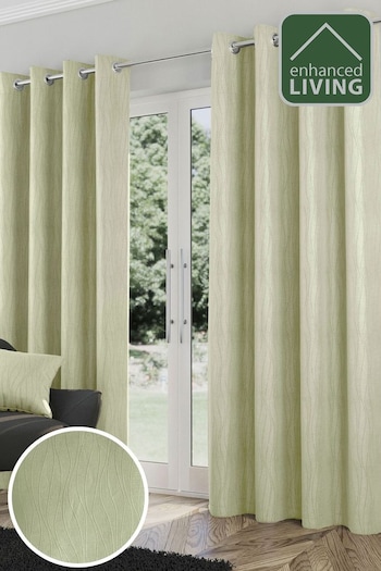 Enhanced Living Green Thermal Room Darkening Goodwood Readymade Curtains (B28310) | £38 - £75