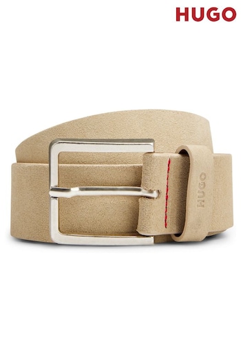 HUGO Natural Suede Textured Leather Belt (B28468) | £69