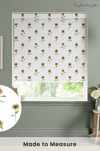 Sophie Allport White Sunflowers Made to Measure Roller Blinds (B28564) | £58