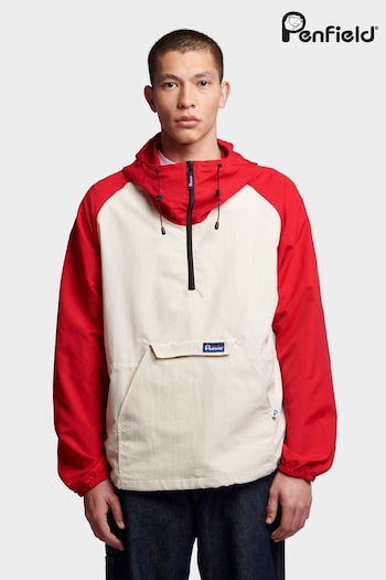 Penfield Mens Red Wind and Rain Resistant Pac Jacket (B28782) | £149