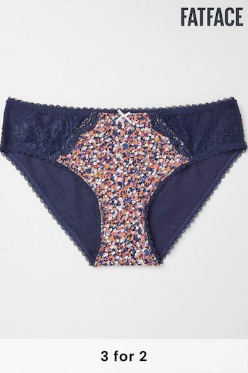 FatFace Pop Blue Mini Floral Knickers (B28860) | £9