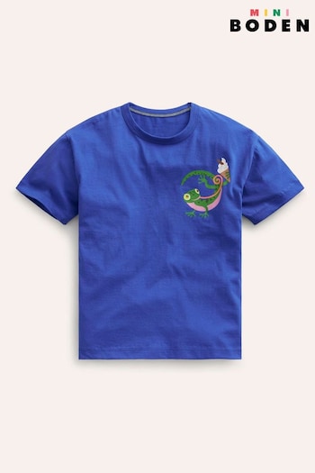Boden Blue Ice Cream Gecko Chest Logo T-Shirt (B28872) | £17 - £19