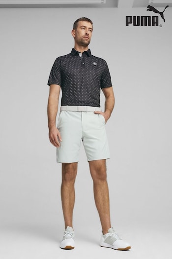 Puma Black Pure Geo Golf Mens Polo Shirt (B28898) | £40
