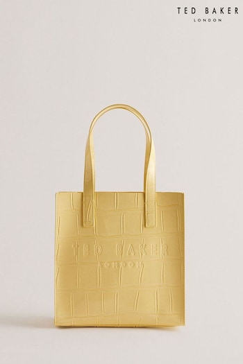 Ted Baker Yellow Small Reptcon Croc Effect Icon Bag (B28947) | £40