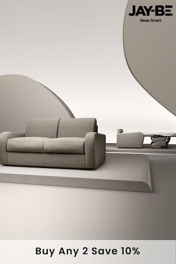 Jay-Be Brushed Twill Smoke Grey Brushed Deco 2 Seater Sofa Bed (B29087) | £3,000