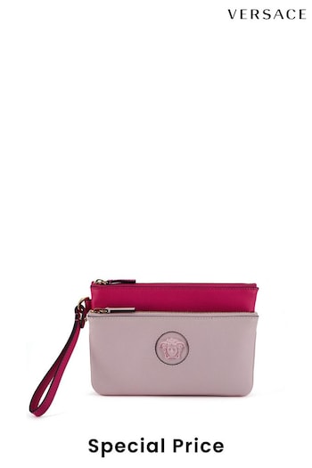 Versace Pink Calf Leather Pouch Bag (B29099) | £820