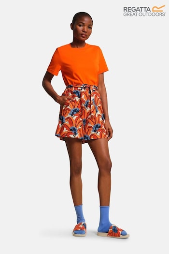 Regatta Orange Womens Orla Kiely Summer Shorts (B29124) | £35