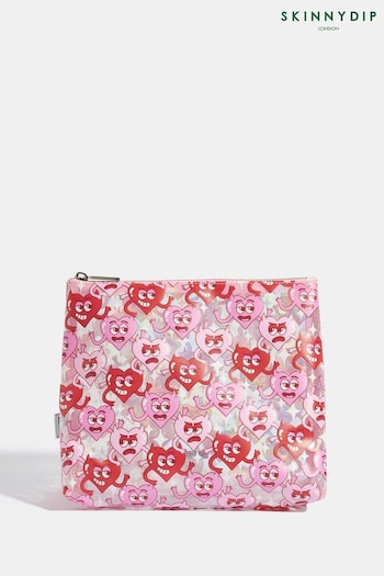 Skinnydip Pink Moody Heart Wash Bag (B29204) | £18