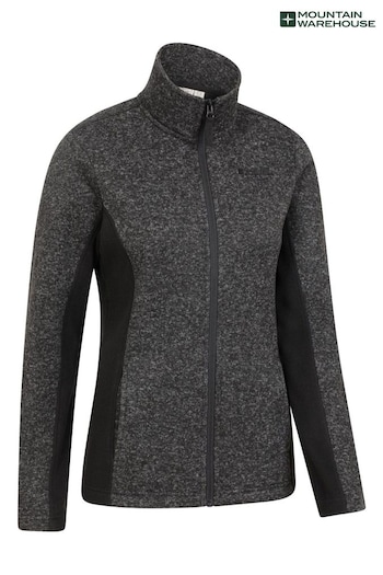 Mountain Warehouse Black Womens Idris Panelled Fleece Jacket (B29413) | £48