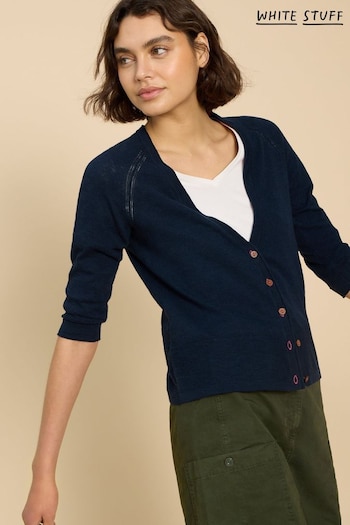 White Stuff Blue Naria V-Neck Cardigan (B29536) | £45