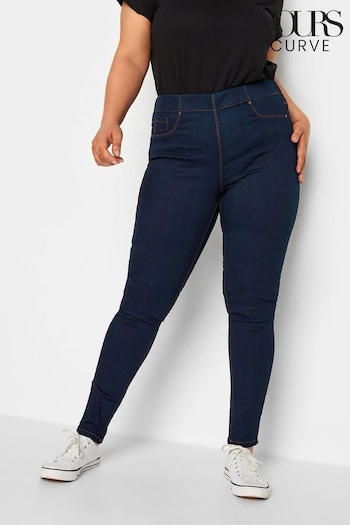 Yours Curve Blue Pull On Jenny Jeggings (B29553) | £29