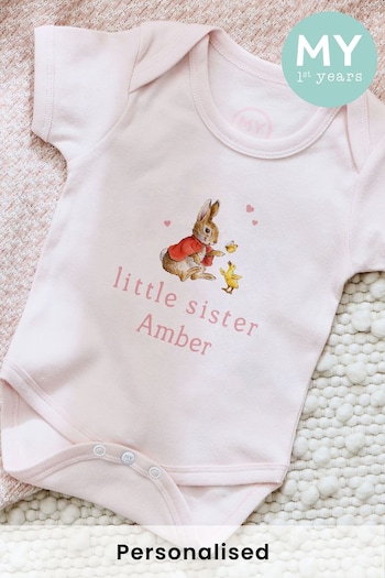 Personalised Pink Flopsy Bunny Sleepsuit by My 1st Years (B29626) | £18