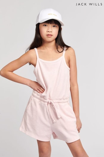 Jack Wills Relaxed Fit VAUDE Pink Playsuit (B29658) | £40 - £48