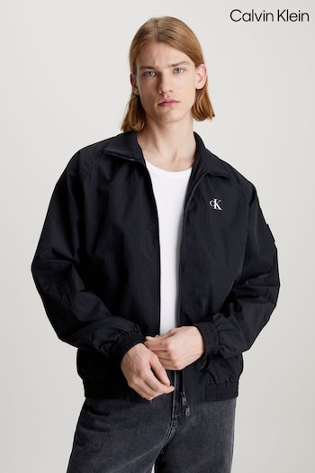 Calvin Klein Unpadded Logo Black Jacket (B29715) | £130