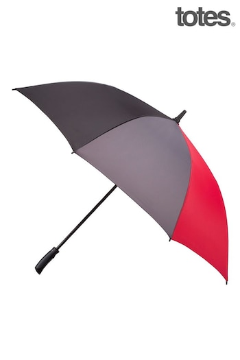 Totes Monogram Black Premium Auto Open Golf 3 Colour Multigore Umbrella (B29718) | £32