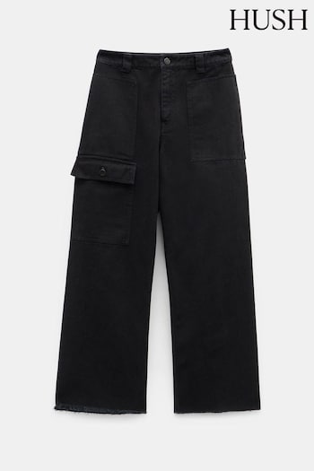 Hush Black Issy Cropped zwart Jeans (B29768) | £85