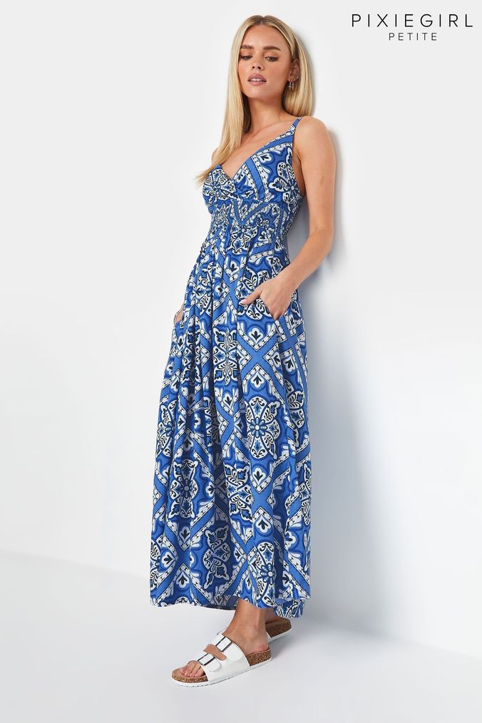 Ax paris navy floral maxi wrap dress online