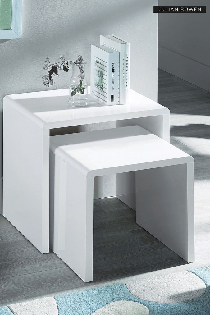 Nest white gloss deals tables