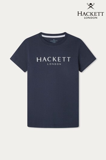 Hackett London Older Boys Blue Short Sleeve T-Shirt (B29913) | £30