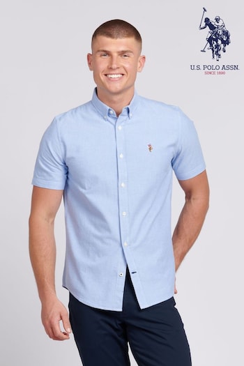 U.S. Assn Polo Assn. Mens Short Sleeve Oxford Shirt (B29992) | £60