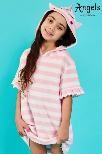 Angels By Accessorize Girls Pink Unicorn Towel Dress (B30011) | £25