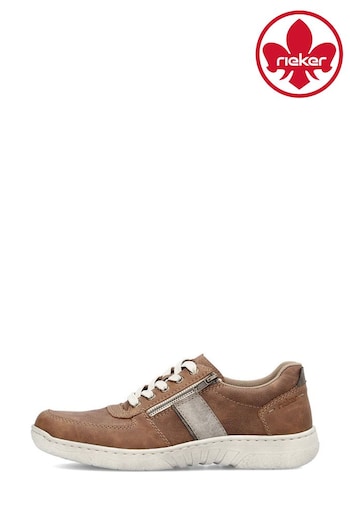 Rieker Mens Zipper Brown Shoes (B30076) | £75