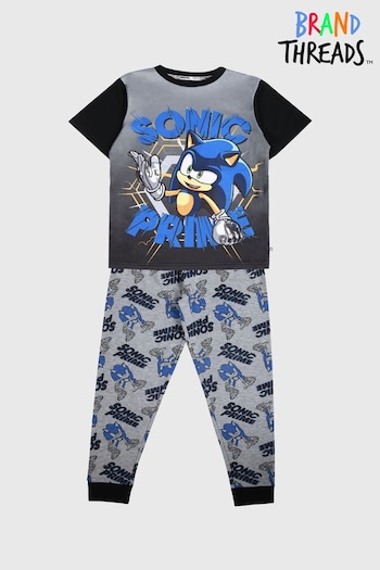 Brand Threads Blue Sonic The Hedgehog Boys Pyjama Set (B30463) | £19