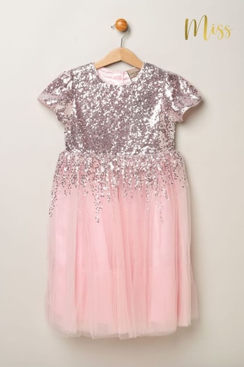 Miss Sequin Waterfall Tulle Skirt Dress (B30474) | £38