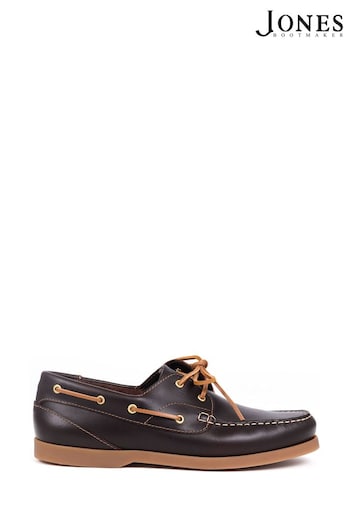 Jones Bootmaker Parsons Leather Boat Brown Shoes (B30479) | £99