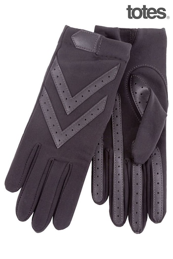 Totes Grey Original Stretch Gloves With Brushed Lining And Smartouch (B30495) | £20