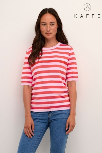 Kaffe Lizza Short Sleeve Stripes Pullover Jumper (B30568) | £35