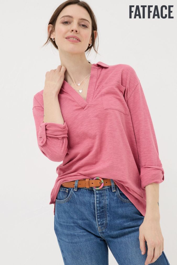 Skechers polo sales shirt womens pink