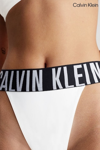Calvin Klein Logo High Leg Thongs (B30782) | £20