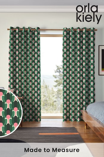 Orla Kiely Jade Green Florida Made to Measure Curtains (B30860) | £91