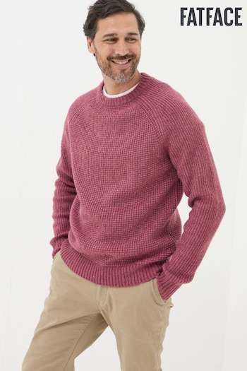 FatFace Calder Dark Pink Crew Neck Jumper (B30871) | £55