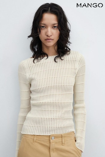 Mango Round Neck Knit Sweater (B30921) | £36