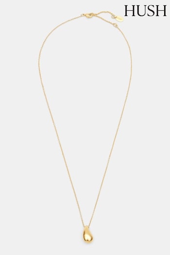 Hush Gold Parker Chunky Teardrop Pendant Necklace (B33008) | £38