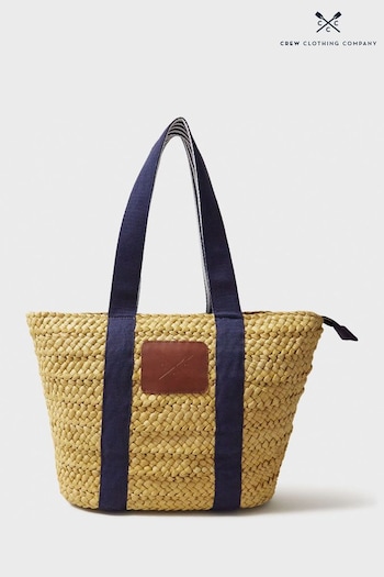 Crew motif Clothing Company Natural Plain Straw Beach Bag (B33046) | £59