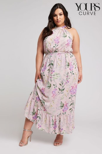 Yours Curve Pink YOURS LONDON Curve Pink Floral Print Maxi Dress (B33150) | £60