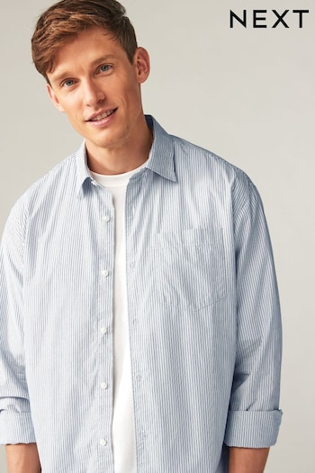Dark Blue Stripe Long Sleeve Shirt (B33159) | £32