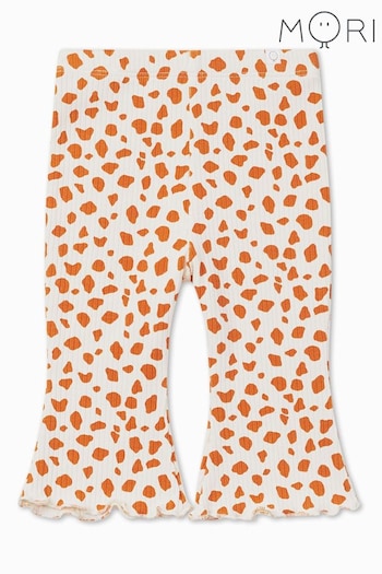 MORI Cream Organic Cotton & Bamboo Giraffe Spot Leggings (B33429) | £17 - £19